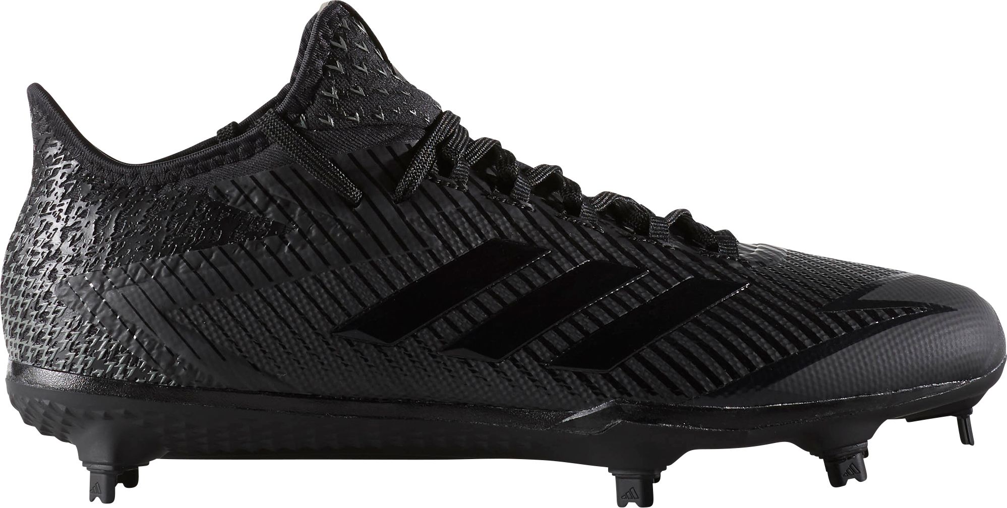all black metal baseball cleats